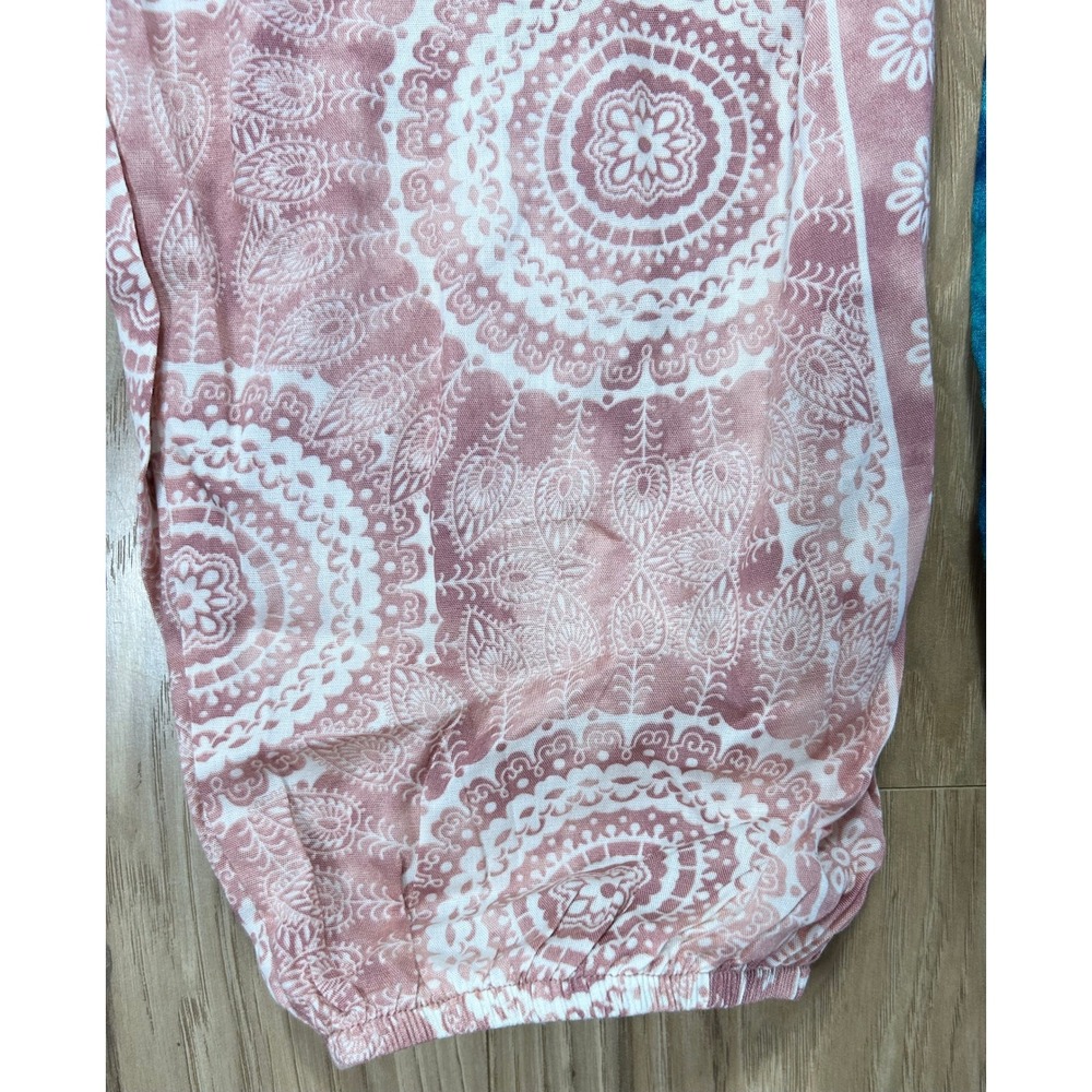 Lotus and Luna Harem Pants Women's Pink Blue Tie Dye Mandala Boho Bundle/2 READ - Picture 11 of 12